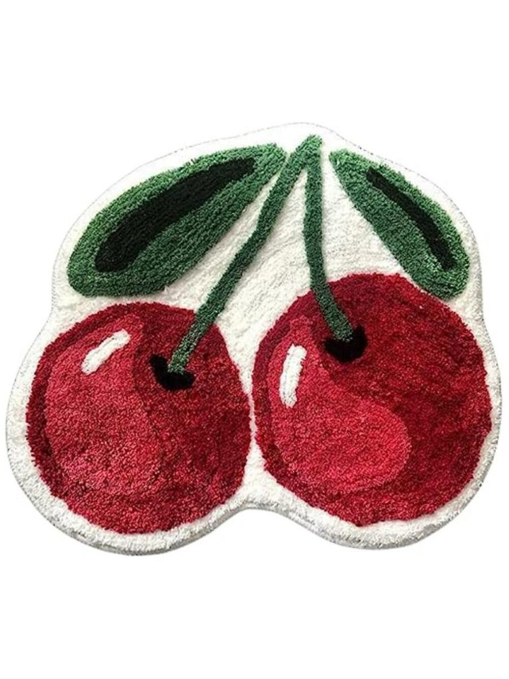Cherry Bath Mat for Bathroom, Non Slip Cute Bath Mats Fruit Shaped